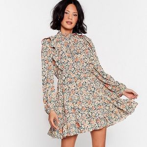 Nasty Gal Floral Mini Print Dress